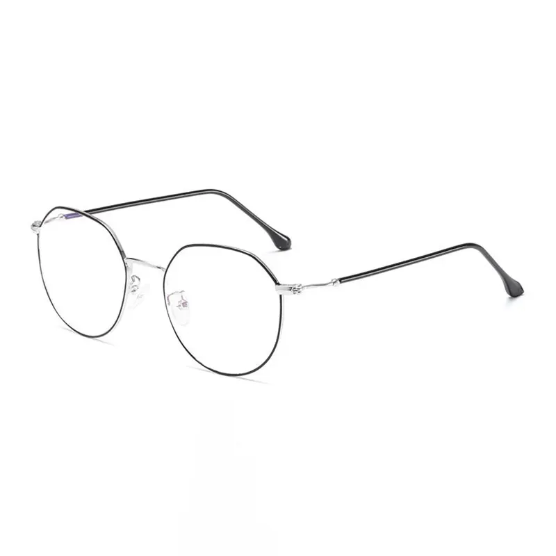 Anti-Blue Ray and Anti-Radiation Eyewear Metal Frame Glasses Full Rim Polygonal Spectacles Unisex