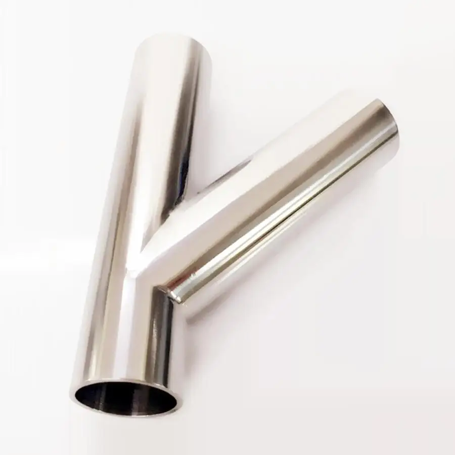 

19mm 3/4" Pipe OD Butt Welding Oblique Y-Shaped 3 Way SUS 304 Stainless Sanitary Fitting Spliter Homebrew Beer Wine