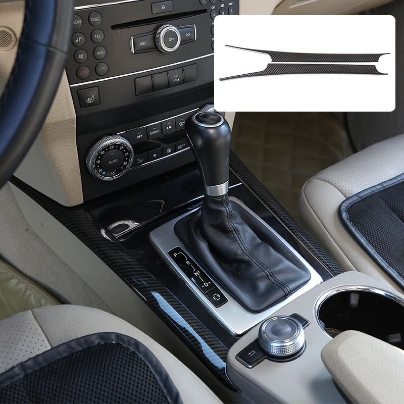 Углеродное волокно для Mercedes benz GLK Class X204 2008-2015 ABS хромированные декоративные полосы для центральной консоли автомобиля аксессуары для отделки