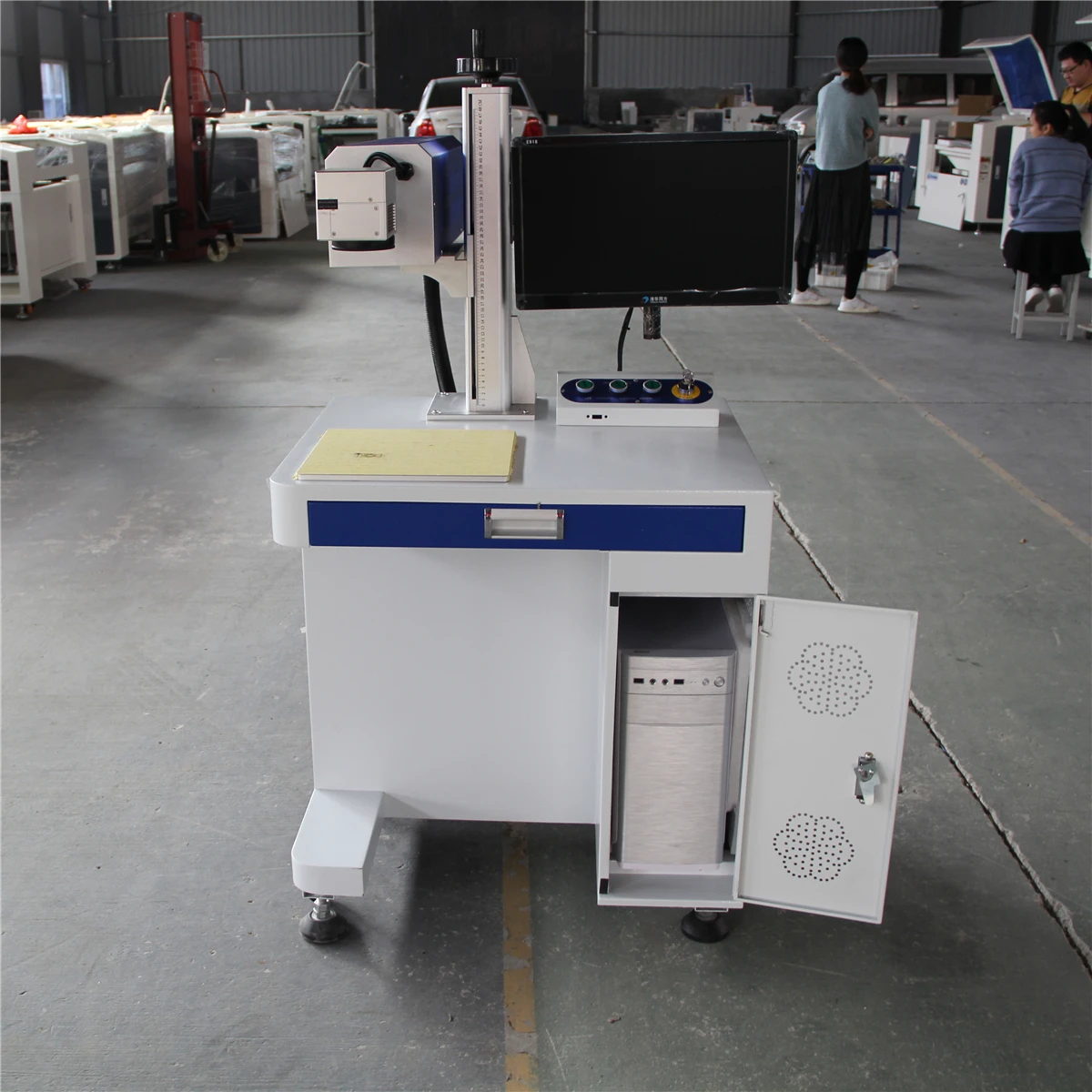 2021 Mesin Baru untuk Bisnis Kecil Cangkir Kertas Serat Laser Menandai Mesin 20W 30W 50W Mesin Ukiran Logam