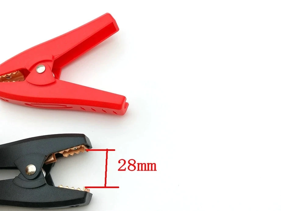 2pcs 100A Car battery clip cables Alligator clips Charger Clamp Insulated Boots Car Battery Alligator Clip