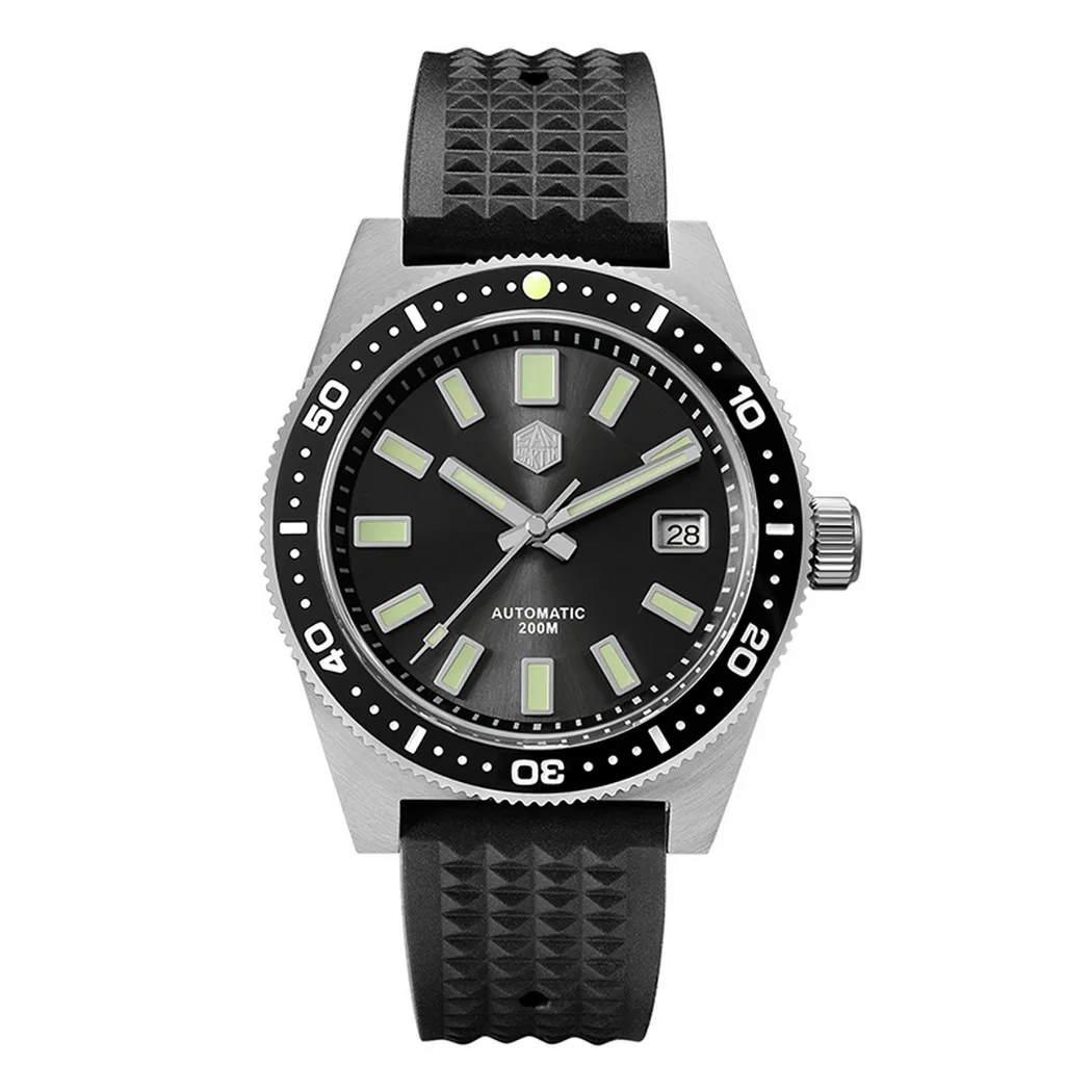 San Martin Mens Diver Watches Men Automatic Watch 62mas Mechanical Wristwatch 200M Waterproof Luminous Ceramic Bezel NH35 Luxury