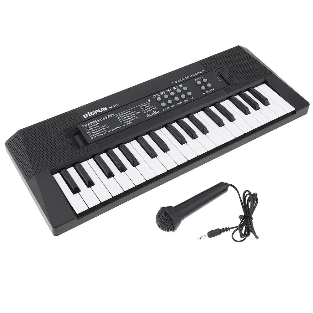 37 Keys Electronic Keyboard Piano Digital Music Key Board with Microphone Children Gift Wonderful Musical Enlightenment