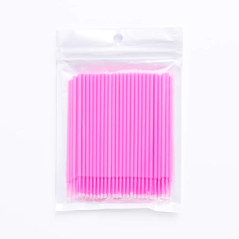 100pcs/lot one-time cotton micro brush applicator Eyelash Removal Cleaning Stick Makeup Remover Tool