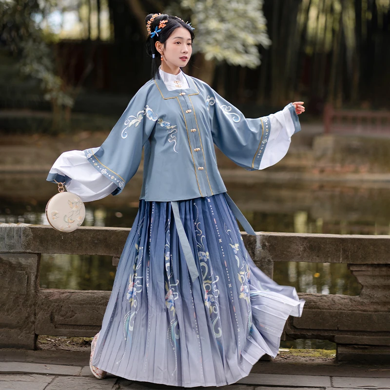 

NEW Chinese Traditional Hanfu Costume Women Ming Princess Stage Dance Dress Elegance Lady Fantasia Cosplay Carnival Party Outfit