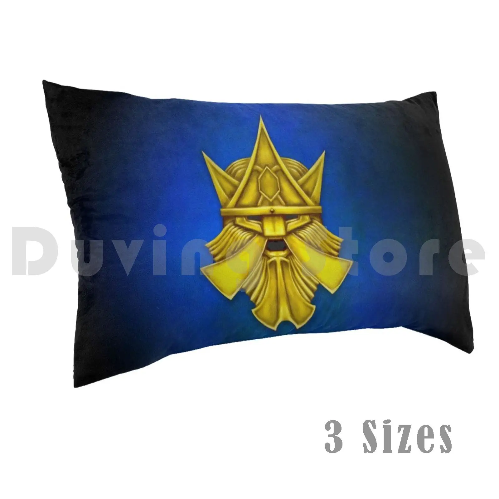 Dwarf Bronze Crown Helmet-Version 2 Pillow Case DIY 50*70 Fantasy Dwarf Heraldry Solar Cross Dwemer