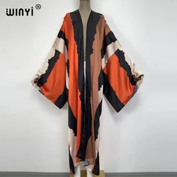 WINYI-Robe Longue de Cocktail pour Femme, Cardigan, Style Bohème, Maxi, Manches Chauve-Souris, Kimono, Européen, 2022