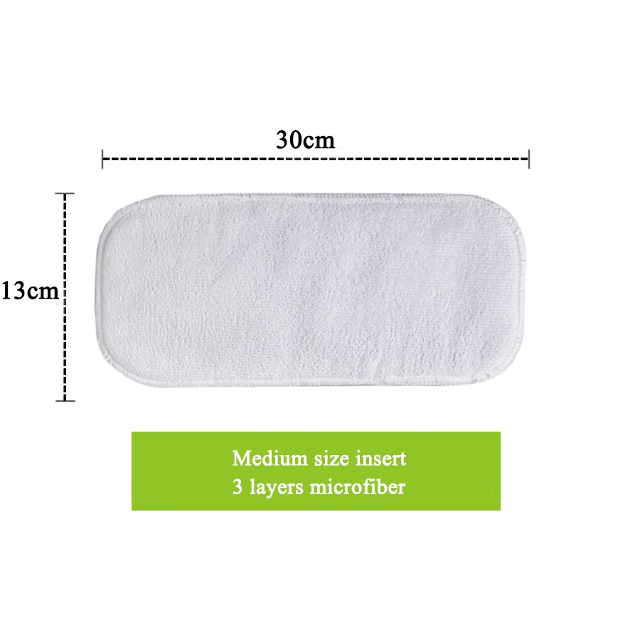 10Pcs Newborn Cloth Diaper Inserts Bamboo Cotton Charcoal Microfiber Absorbent NB Size Reusable Nappy Liners