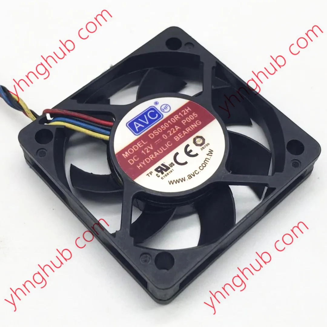 

AVC DS05010R12H P005 DC 12V 0.22A 50x50x10mm 4-Wire Server Cooling Fan