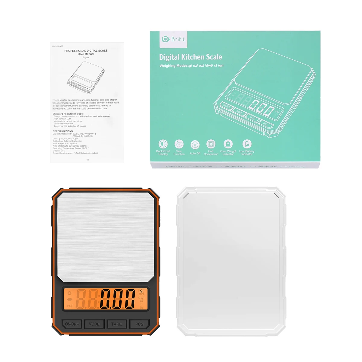 Kitchen Mini Scales 500*0.01g High Precision Digital Display Electric Scale For Jewelry Balance Kitchen Food Weighing