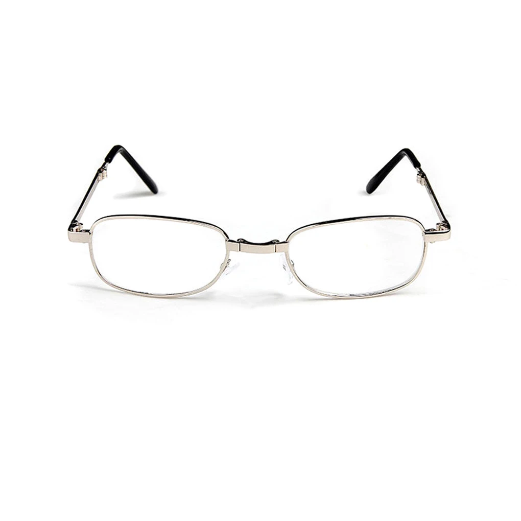 Men Women Folding Reading Glasses Unisex Metal Frame Presbyopic Foldable Eyeglass Eyewear image 3