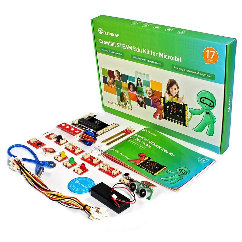 Imagem -05 - Elecrow Crowtail Steam Educacional Starter Kit para Micro:bit Aprendizagem Programação Kit Microbit Makecode Projetos com 9g Servo