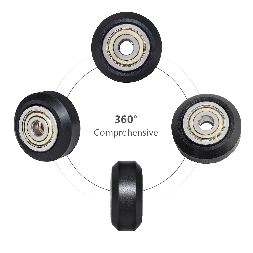 1/5/10/24PCS CNC Plastic POM Big Small Wheel With Bearing Idler V-Slot Aluminum Profile Perlin Pulley For 3D Printer Ender3 V2