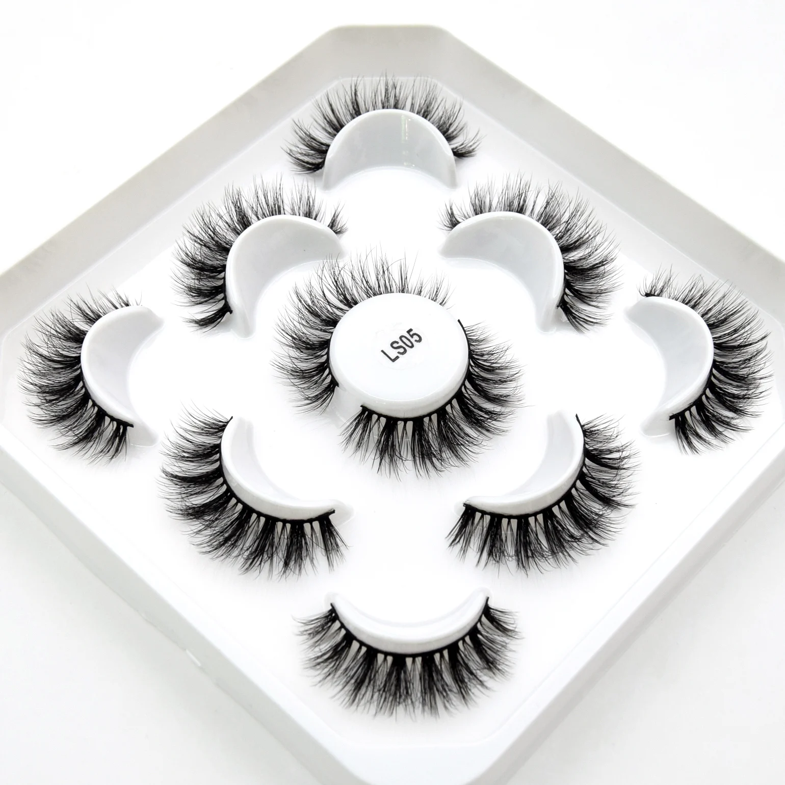 Visofree 5 Pairs Lashes Natural False Eyelashes Fake Lashes Long Makeup 3D Mink Lashes Eyelash Extension Mink Eyelashe Beauty