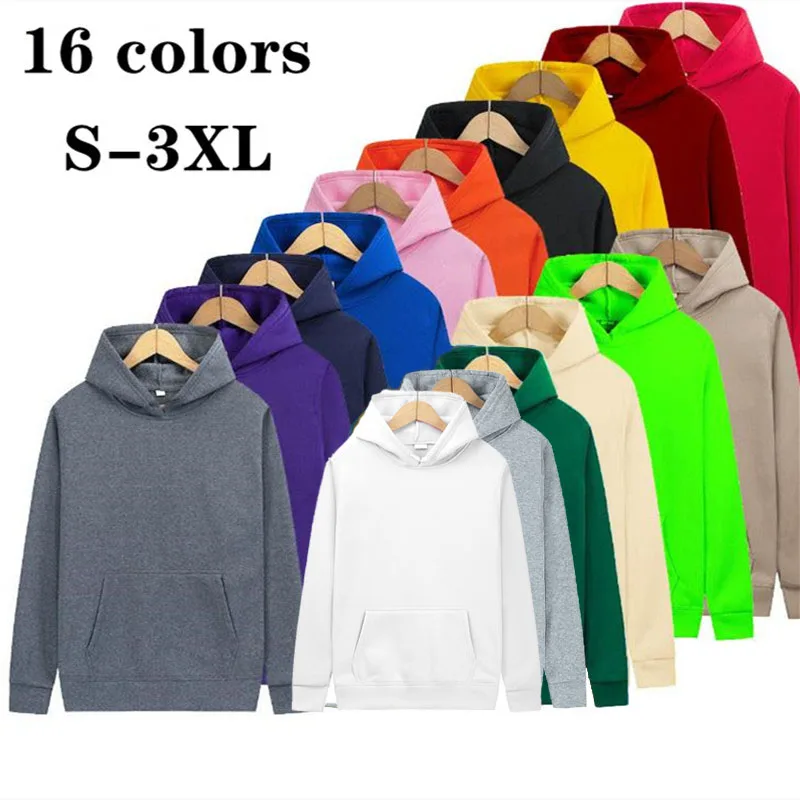 

New Brand Men's/Women's Hoodies Spring Autumn Winter Male Casual Fashion Hoodies Sweatshirts Solid Color Hoodies Hip Hop Tops