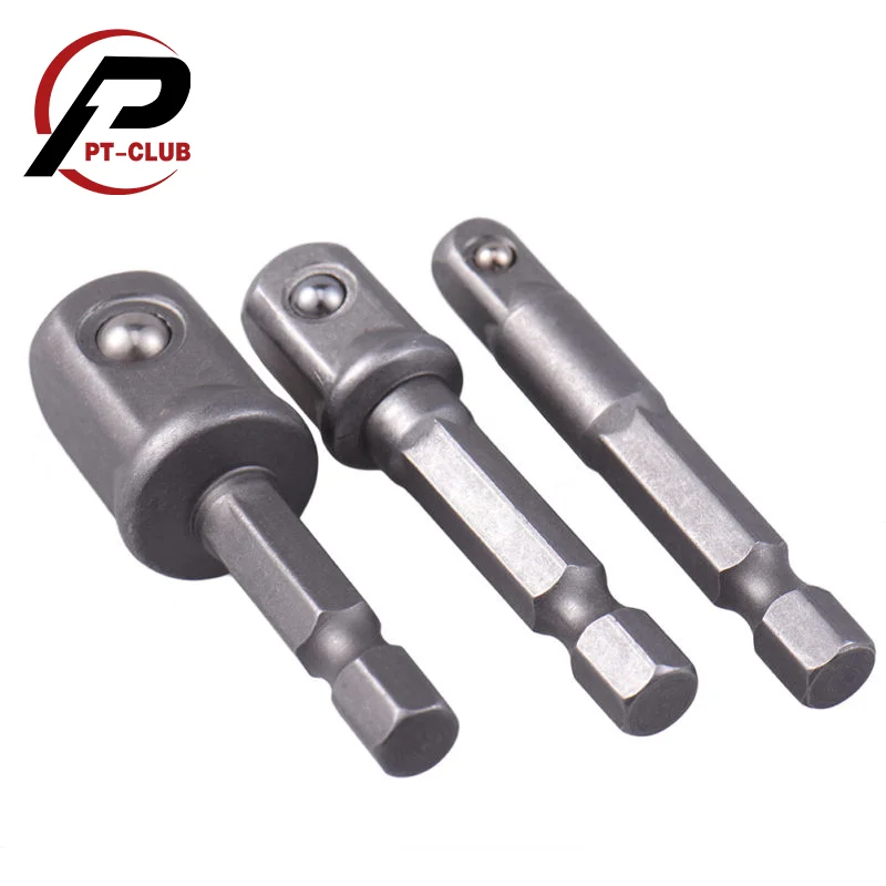 3Pcs Impact Grade Socket Adapter Set Extension Bit 1/4\