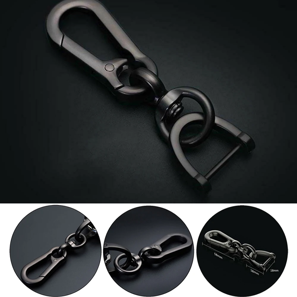 

Fashion Car Metal Buckle Key Chain Ring Car Key Holder Key Clip Keyring Keychain Creative Gift Unisex Keyring Car Accessories