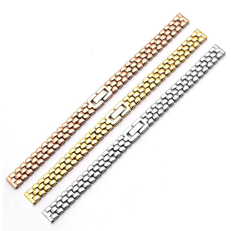 Stainless steel watchband  6mm 8mm 10mm silver golden bracelet Replacement strap for size dial lady\'s fashion watch Bracelet