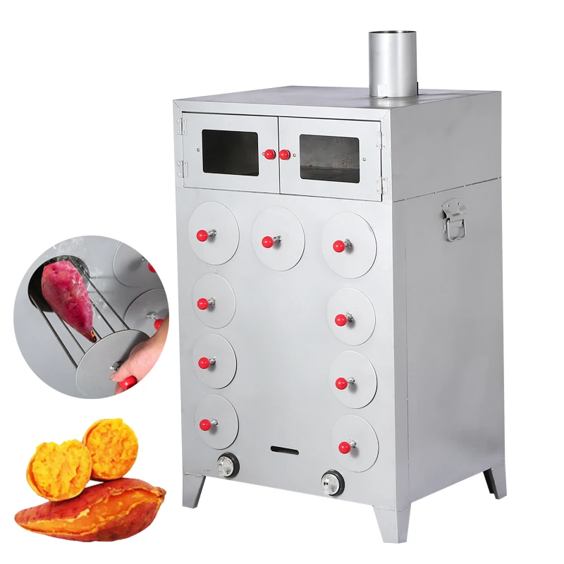 Commercial 9-Hole Gas Roasting Machine Roasted Sweet Potato Machine Grilled Corn Stove