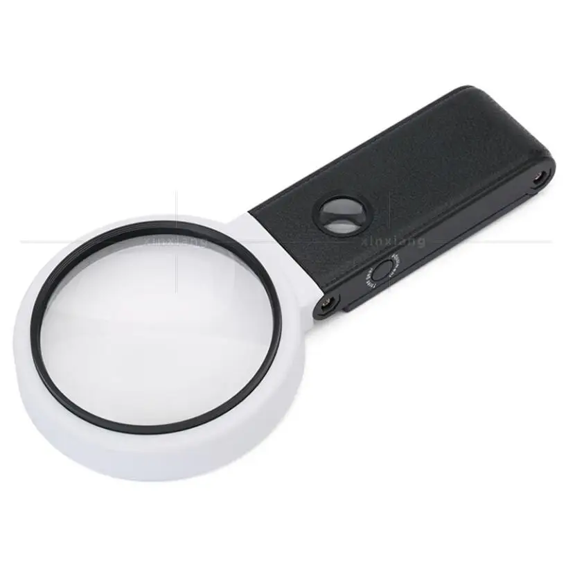 3.5X 5X 6X 110mm 90mm 80mm LED USB Desktop Table Lamp Hand-held Magnifier Reading Magnifying Glass for Mobile Phone Repair