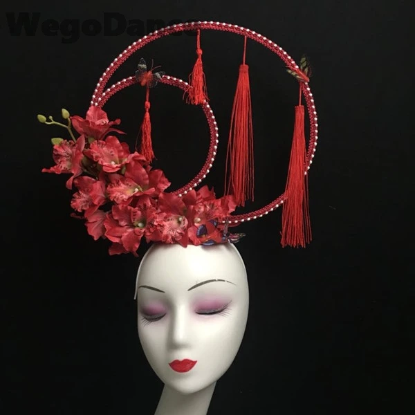 New DIY Handmade Classical Chinese Style Show Headdress Adult Stage Hair Accessories For Women