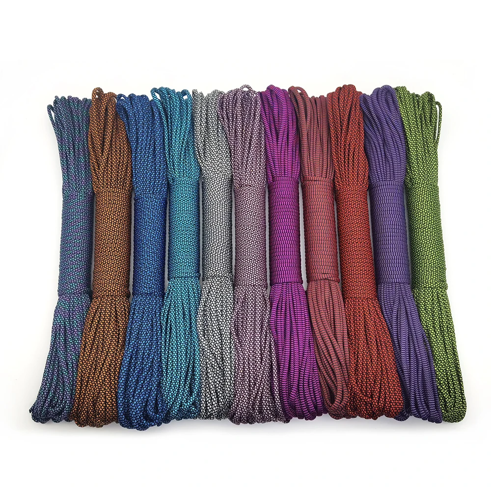 Paracord 550 Paracord Parachute Cord Lanyard Rope Mil Spec Type III 7Strand 100FT 31meters Climbing Camping survival equipment