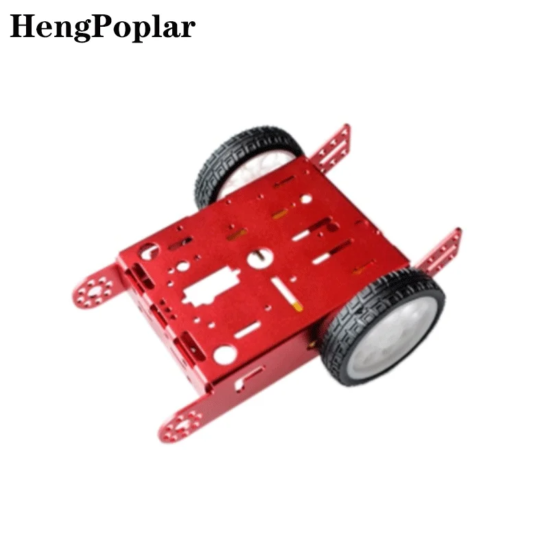 Aluminum alloy trolley Robot trolley Intelligent trolley chassis Alloy chassis 2-wheel trolley DIY new A30