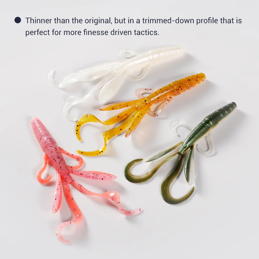 NOEBY-Soft Shrimp Baits for Bass Fishing, Crayfish Lure, Crayfish Wobbler, Jig Trailer Craws, 9.5cm, 5g，6pcs image 6