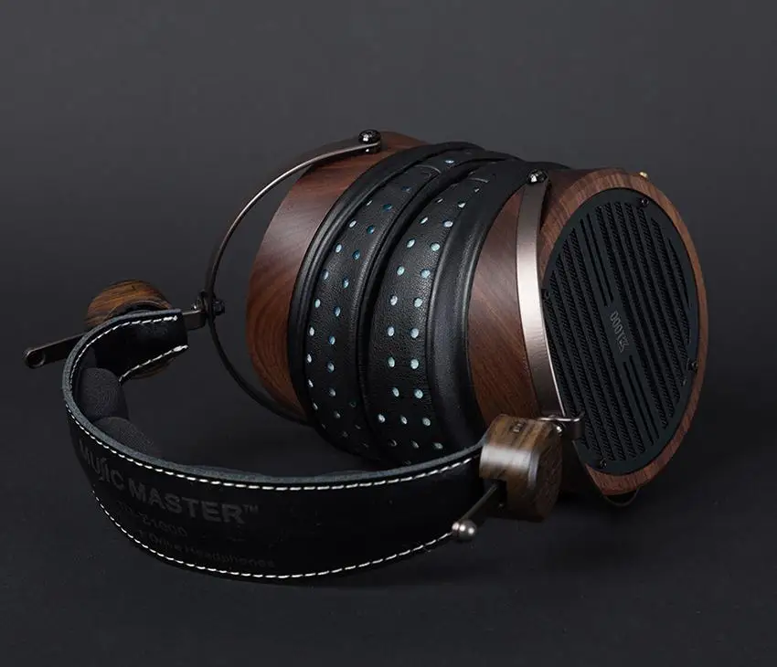 Música mestre 108mm 1000 planar magnético 40 ohms baixo feito à mão alta fidelidade audiophile fone de ouvido de madeira pk hd800 lcd4 he1000