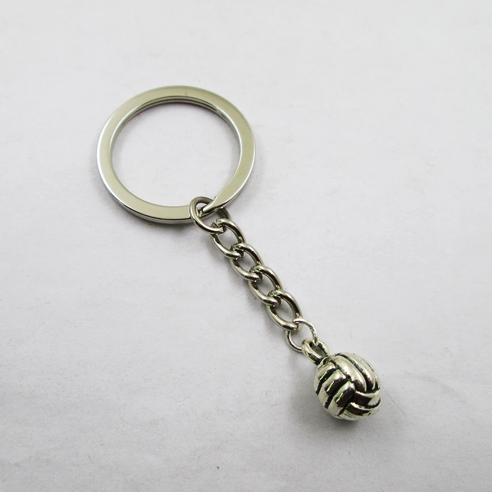 3pcs/lot  3D Volleyball 10x15mm charms keyring best frined,birthday  present ,pendant keychain