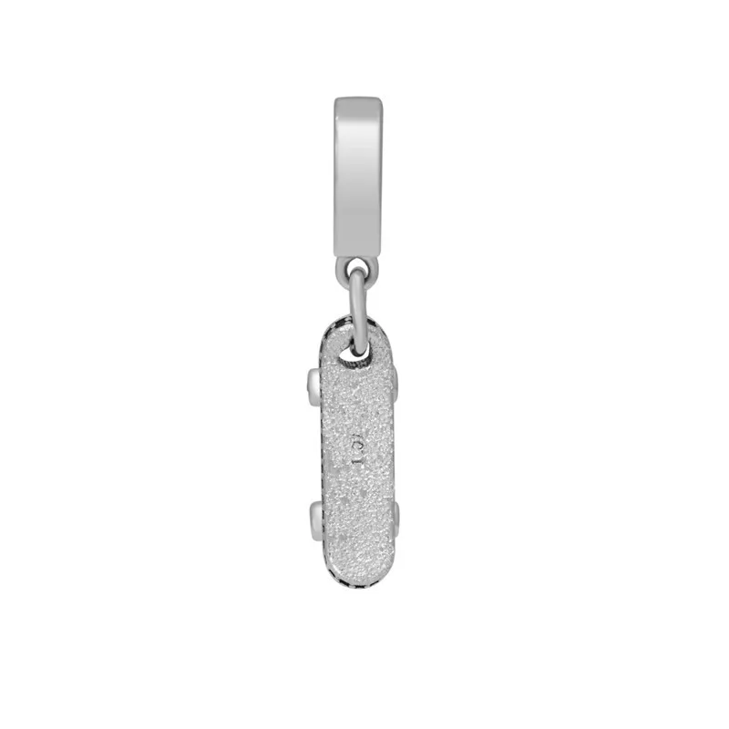 Skateboard Pendant Clear CZ Crystal Charms for Women Bracelets 925 Sterling Silver Sports Charms for Jewelry Making  DIY Dangle