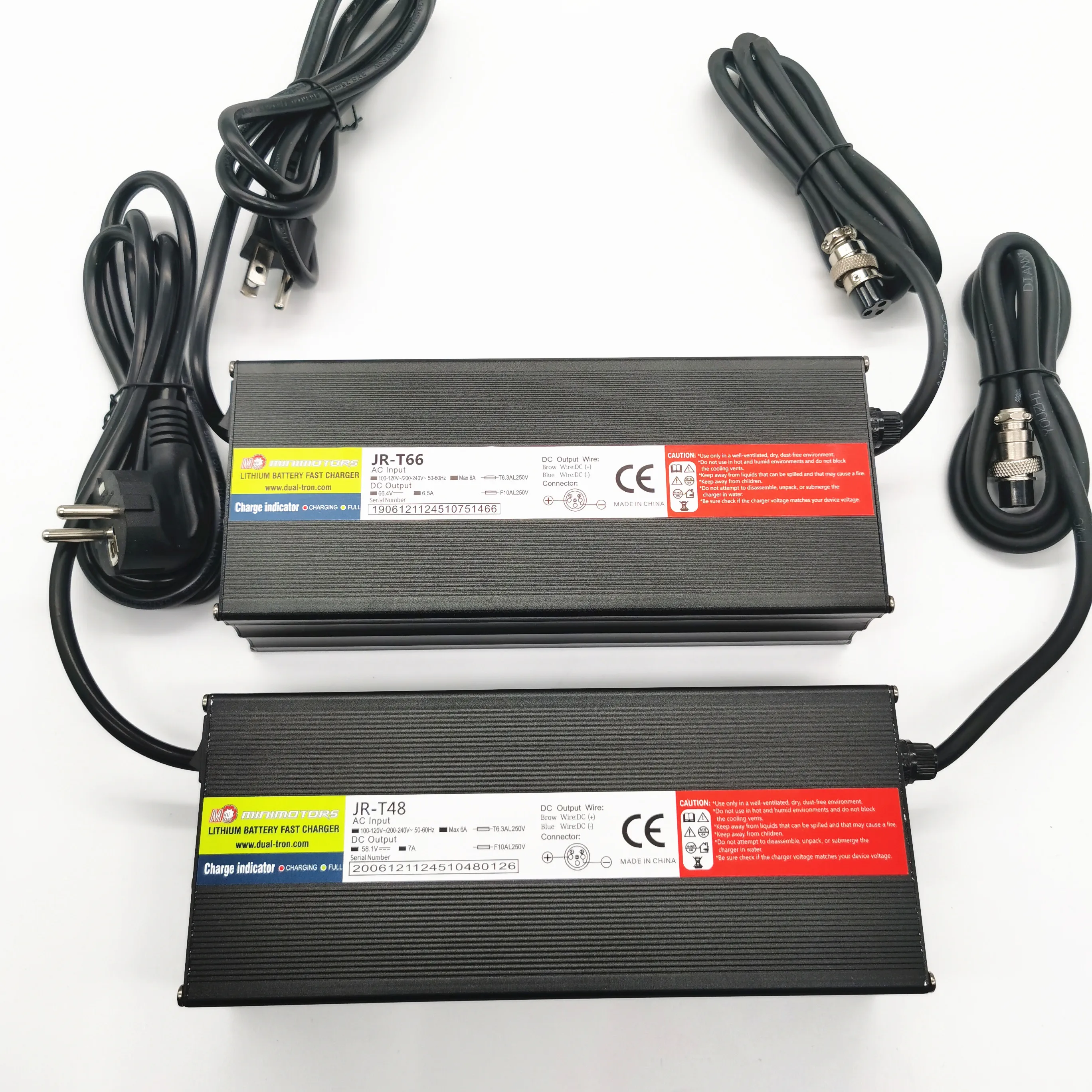 66.4V6.5A 58.1V7A Fast Charger for MINIMOTORS DUALTRON DT 60v scooter and 52V DTmini 100-240V