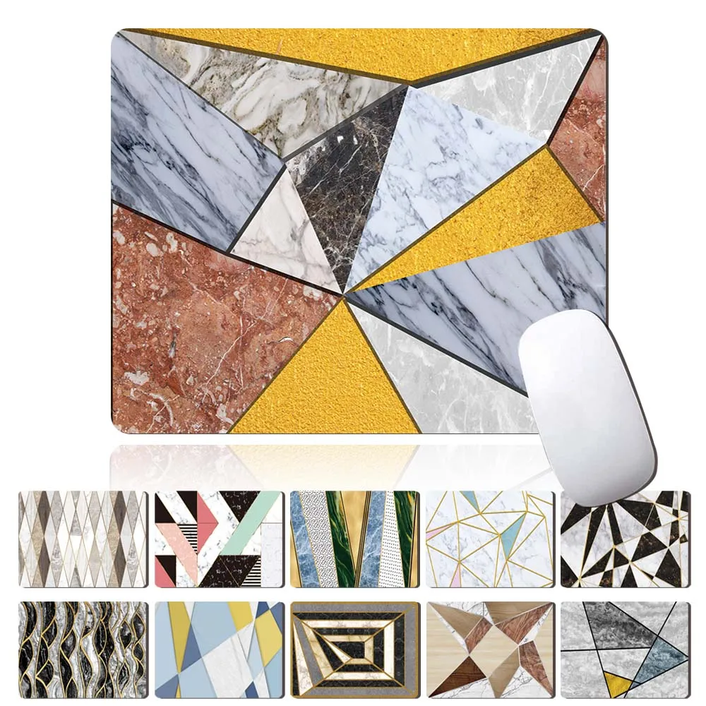 

PU Leather Mouse Pad Thickened PU Waterproof Geometric Patterns Office Mouse Pad Gaming Desktop Mouse Pad Simple Mouse Mats