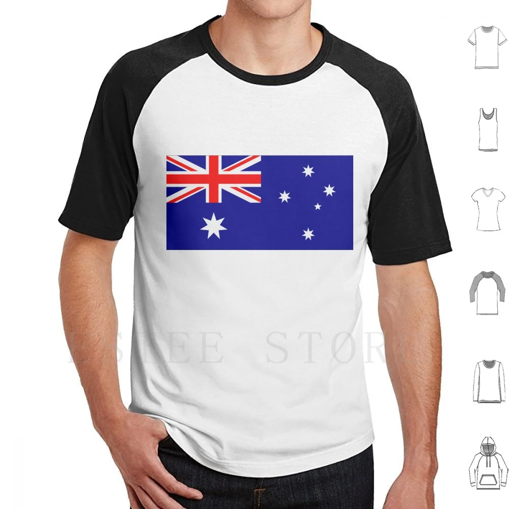 Australia Flag T Shirt Cotton Men DIY Print Australia Kangaroo Flag Country World Fashion Men Womens Trends Tendencies Hipster