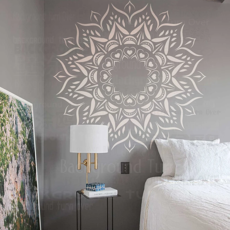 

120cm - 160cm Stencil Mandala Extra Large Round Big Wall Floor Template For Painting Flower Vintage Walls Patterns S017