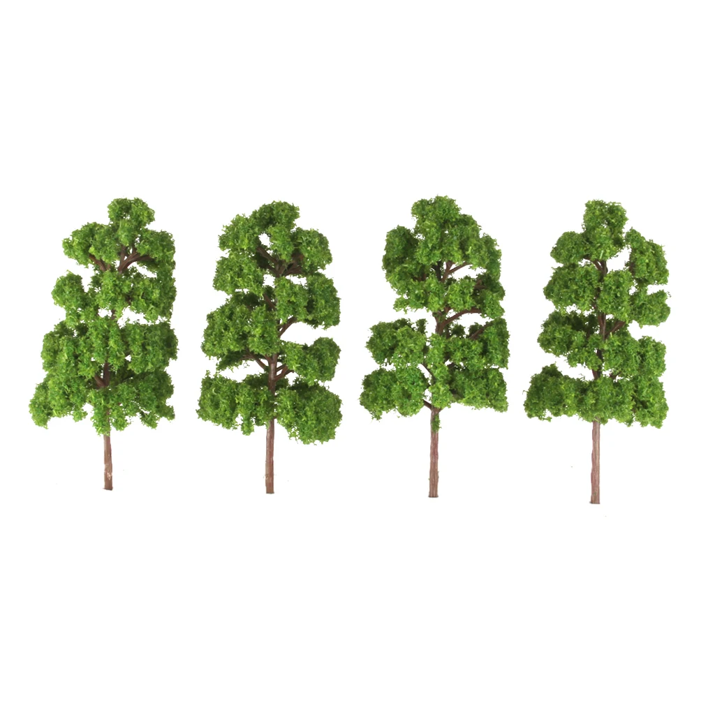 10 Green Model Trees 1:75 HO Scale Train Railway War Game Diorama Scenery image 5