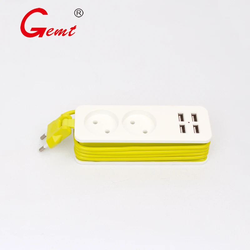 EU 1  2 Electrical Socket  Portable Power Strip EU Plug with 4 USB Port QC2.0 Interface Extension Socket Plug with EU For Travel