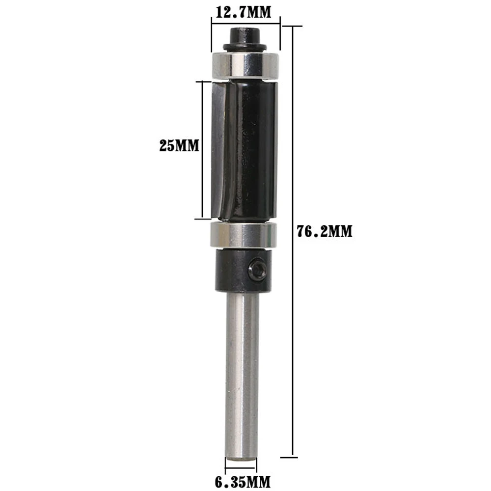 1/4 "haste nivelada guarnição roteador bit cortador de madeira com rolamento para modelo de madeira padrão carboneto fresa ferramenta de fresagem para trabalhar madeira
