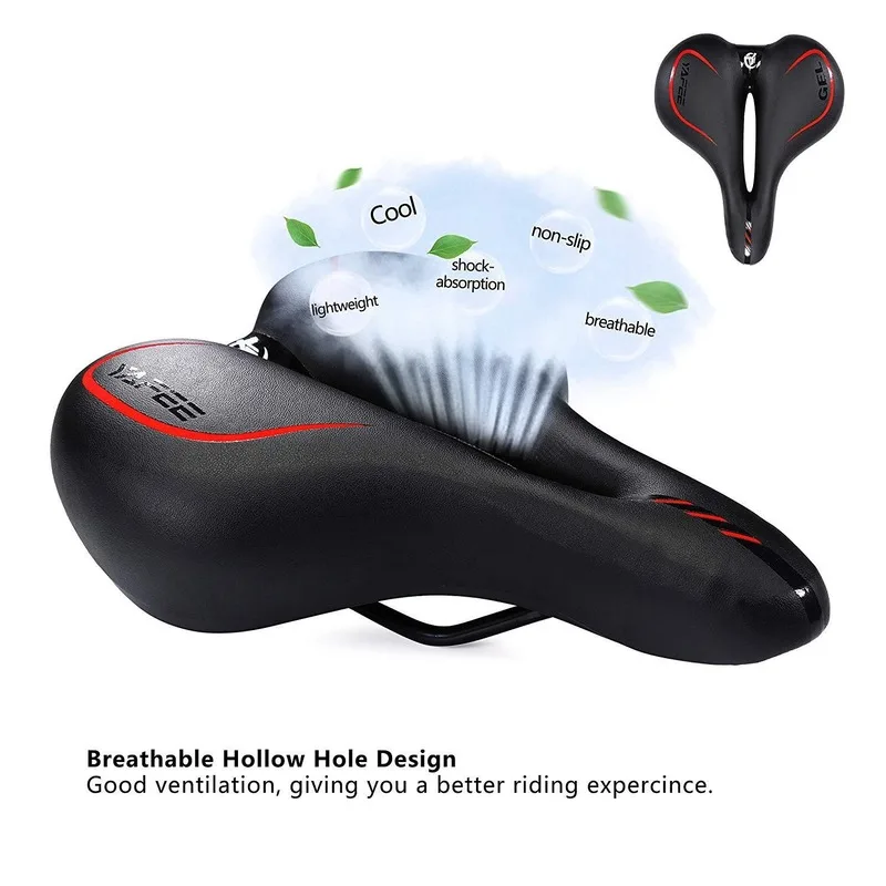 Cycling Saddle  Big Butt Silicone Bicycle Seat  Cool Lightweight Breathable Bicycle Accessories