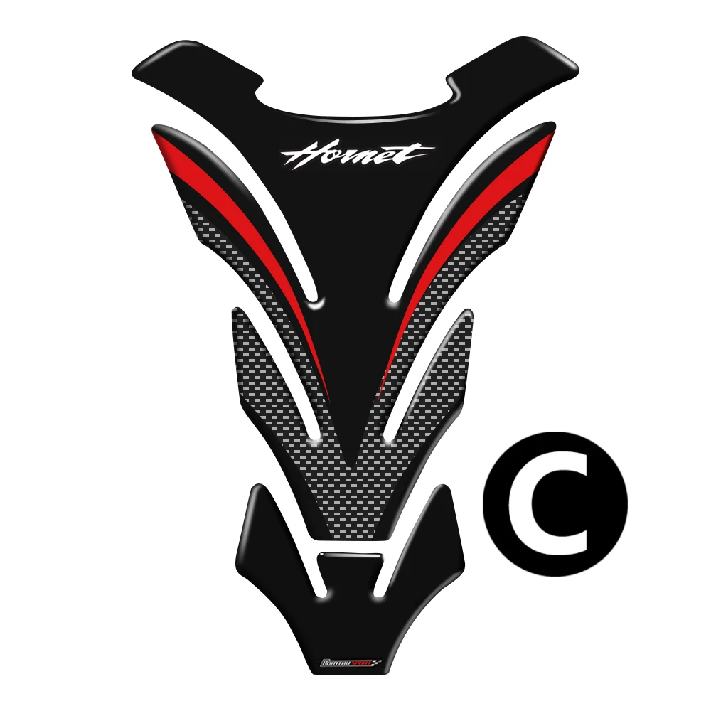 Almohadilla protectora de carbono 3D para motocicleta, pegatina para Honda Hornet, CB600F, CB650F, CB250, CB1000R