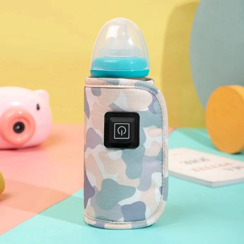 2022 New Portable USB Baby Bottle Warmer Travel Milk Warmer Infant Feeding Bottle Thermostat Food Warm Cover