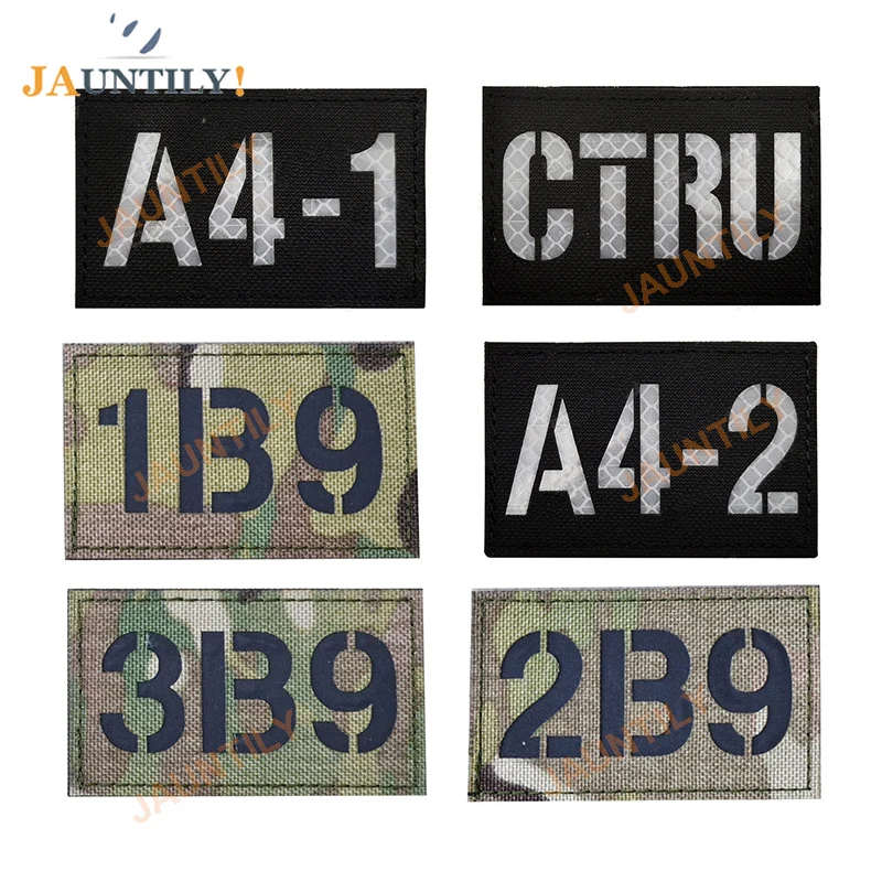 Pager Number Call Sign Patch Infrared Muiticam CP 1/2/3/6B9 Tactical Military Badges Reflective A4-1/2/3/4 IR PATCH Armband