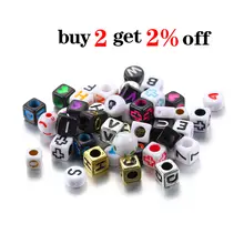Round acrylic alphabet beads for jewelry #2