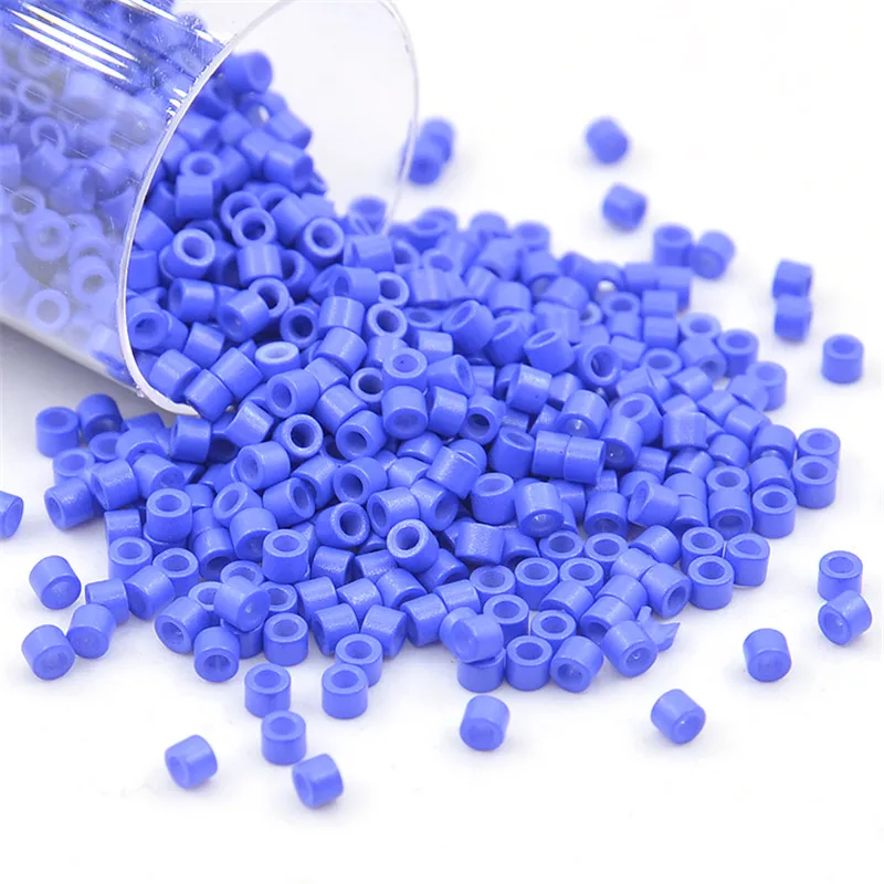 10 g/Rohr 1,6 mm Charm Glas Rocailles 2000 Stück Nicht-Extra-Finish Farbe Nachahmung Delica Perle für Kinder Schmuckherstellung – Detail 4