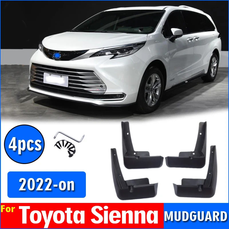 

2022 NEW FOR Toyota Sienna Mudguard Fender Mud Flap Guards Splash Mudflaps Car Accessories Auto Styline Front Rear 4pcs