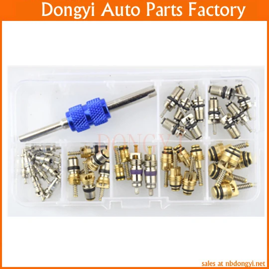 Automobile Air Conditioner Valve Core Combination FOR R134a R12 Whole Car Series 39PCS+1PCS