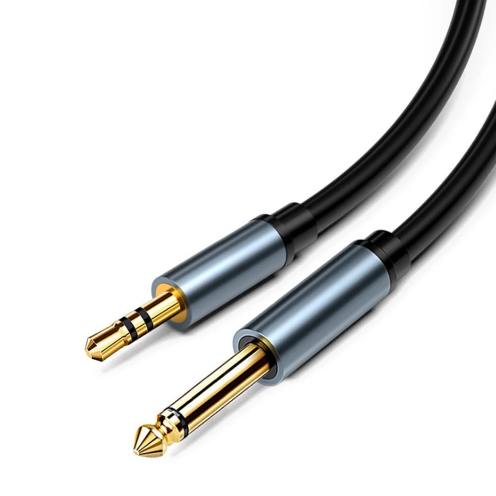 3.5mm Jack Audio Cable To 6.5mm Jack Male Mono Gold Plated For Instrument Guitar Mixer Amplifier Bass 1m 2m 3m 5m