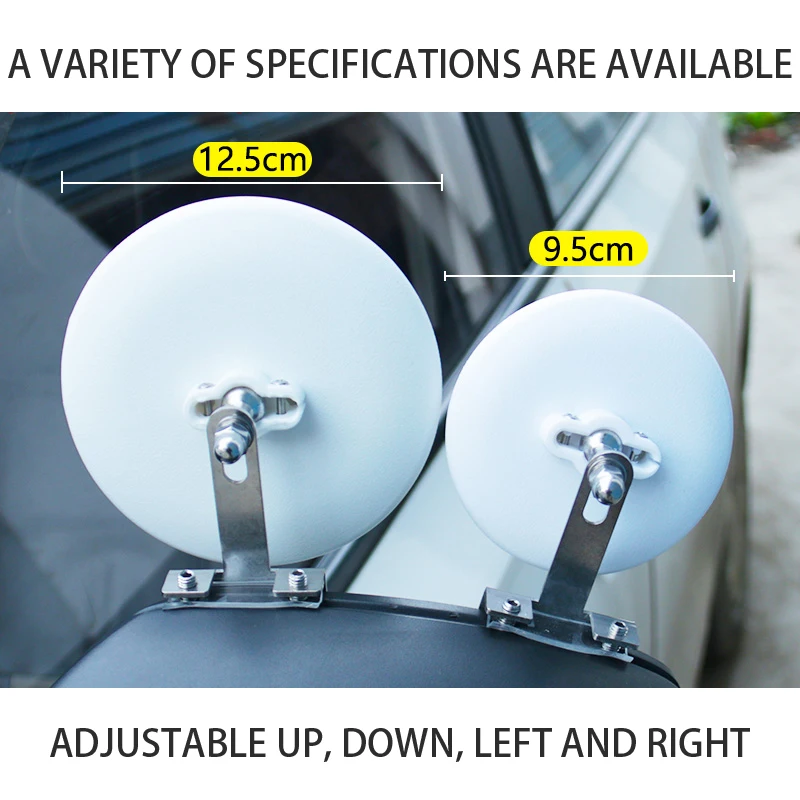 Car Adjustable Blind Spot Mirror Rearview Truck Side Convex Wide Angle large Round Mirror School Bus Large Field View Accessorie