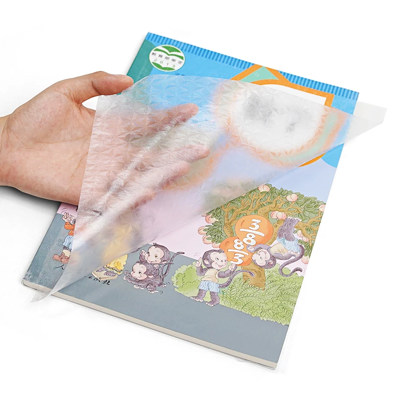 10 Sheets Transparent Plastic Self Adhesive Sticky Book Cover Protective Film For School Students