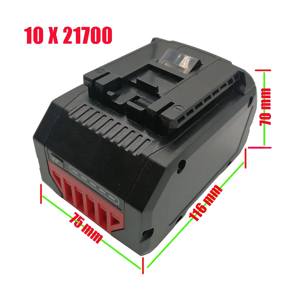 Obudowa z tworzywa sztucznego BAT618 może być wypełniona baterią litowo-jonową 10x21700 płytka obwodu drukowanego Bosch 18V BAT610 BAT609G BAT618G